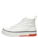 エルメス HERMES ハイカット H231714Z ホワイト×オレンジ キャンバス レザー #40.5 スニーカー 白 黒 オレンジ ソルド品