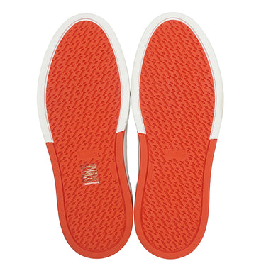 エルメス HERMES ハイカット H231714Z ホワイト×オレンジ キャンバス レザー #40.5 スニーカー 白 黒 オレンジ ソルド品
