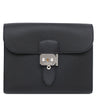 エルメス HERMES サックアデペッシュ 21 ブラック ヴォーエプソン ショルダーバッグ シルバー金具 黒