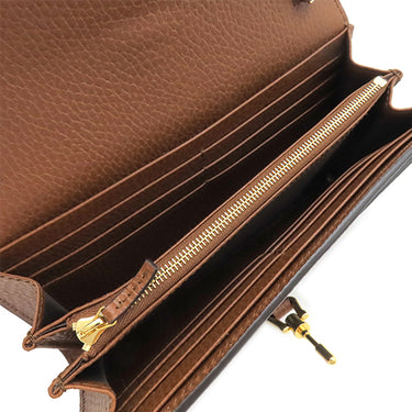 グッチ GUCCI ジャッキー1961 チェーン付き ウォレット 652681 ブルー×ブラウン レザー GGジャガードデニム チェーンウォレット ゴールド金具 デニム ショルダー
