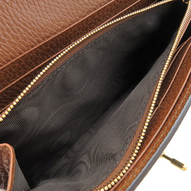 グッチ GUCCI ジャッキー1961 チェーン付き ウォレット 652681 ブルー×ブラウン レザー GGジャガードデニム チェーンウォレット ゴールド金具 デニム ショルダー