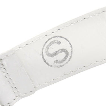 エルメス HERMES エニド ホワイト レザー #36 1/2 サンダル 白 Hディアマン バックル ソルド品