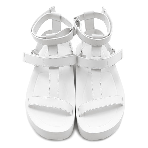 エルメス HERMES エニド ホワイト レザー #36 1/2 サンダル 白 H