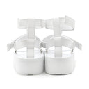 エルメス HERMES エニド ホワイト レザー #36 1/2 サンダル 白 Hディアマン バックル ソルド品
