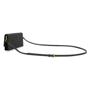 プラダ PRADA サフィアーノ ミニ バッグ 1NF059 ブラック レザー ショルダーバッグ ゴールド金具 黒 トライアングルロゴ