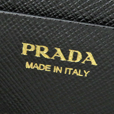 プラダ PRADA サフィアーノ ミニ バッグ 1NF059 ブラック レザー ショルダーバッグ ゴールド金具 黒 トライアングルロゴ