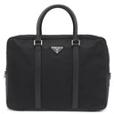 プラダ PRADA ナイロン ブリーフケース 2VE661 ブラック ナイロン レザー 2WAYバッグ シルバー金具 黒 ビジネスバッグ ショルダー トライアングルロゴ