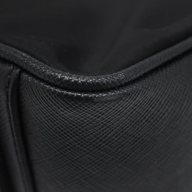 プラダ PRADA ナイロン ブリーフケース 2VE661 ブラック ナイロン レザー 2WAYバッグ シルバー金具 黒 ビジネスバッグ ショルダー トライアングルロゴ