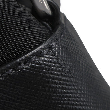 プラダ PRADA ナイロン ブリーフケース 2VE661 ブラック ナイロン レザー 2WAYバッグ シルバー金具 黒 ビジネスバッグ ショルダー トライアングルロゴ