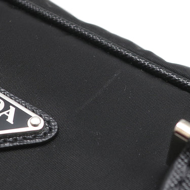 プラダ PRADA ナイロン ブリーフケース 2VE661 ブラック ナイロン レザー 2WAYバッグ シルバー金具 黒 ビジネスバッグ ショルダー トライアングルロゴ