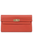 エルメス HERMES ケリーウォレット ロング カプシーヌ グランアッシュ 長財布 ゴールド金具