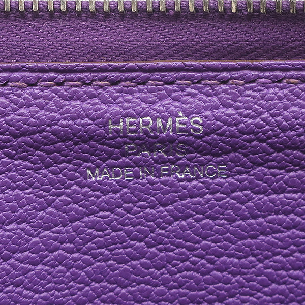 エルメス HERMES アザップロング クラシック パープル系 シェーブル 長