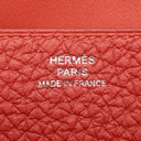エルメス HERMES ドゴン ロング ヴァーミリオン トゴ 長財布 マットシルバー金具 赤 二つ折り財布