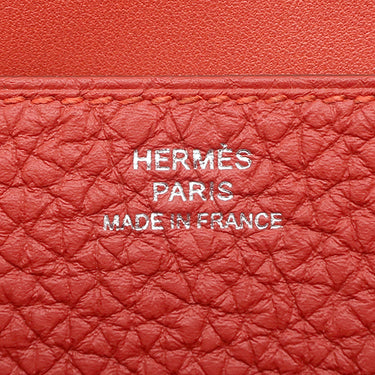 エルメス HERMES ドゴン ロング ヴァーミリオン トゴ 長財布 マットシルバー金具 赤 二つ折り財布