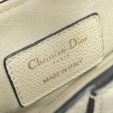 クリスチャン・ディオール Christian Dior サドル バッグ ミニ M0447CWVG ホワイト レザー ハンドバッグ ゴールド金具 白