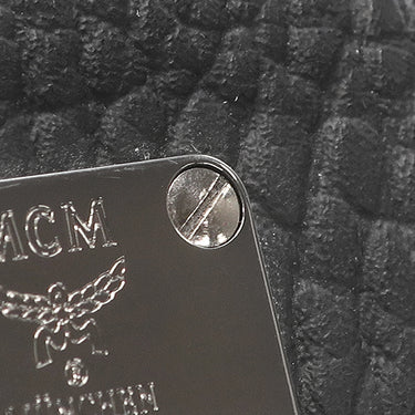 エムシーエム MCM Stark サイドスタッズ バックパック ヴィセトス MMK65VE38BK001 ブラック PVC レザー リュック・デイパック ガンメタル金具 黒