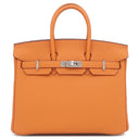 エルメス HERMES バーキン 25 オレンジ トゴ ハンドバッグ シルバー金具 新品 未使用 2025年製