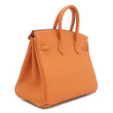 エルメス HERMES バーキン 25 オレンジ トゴ ハンドバッグ シルバー金具 新品 未使用 2025年製