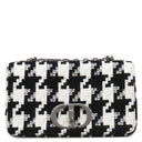 クリスチャン・ディオール Christian Dior 30モンテーニュ チェーンバッグ M9241BTIO_M911 ブラック×ホワイト ファブリック マクロハウンドトゥースファブリック ショルダーバッグ ガンメタル金具 千鳥格子