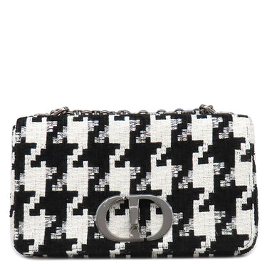クリスチャン・ディオール Christian Dior 30モンテーニュ チェーンバッグ M9241BTIO_M911 ブラック×ホワイト ファブリック マクロハウンドトゥースファブリック ショルダーバッグ ガンメタル金具 千鳥格子