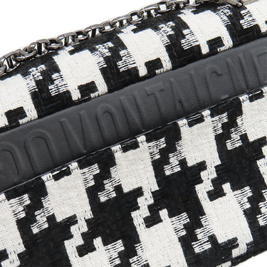 クリスチャン・ディオール Christian Dior 30モンテーニュ チェーンバッグ M9241BTIO_M911 ブラック×ホワイト ファブリック マクロハウンドトゥースファブリック ショルダーバッグ ガンメタル金具 千鳥格子