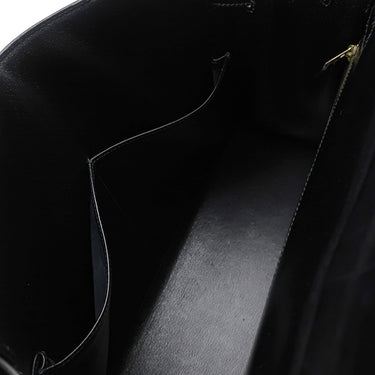 エルメス HERMES ケリー32 外縫い ブラック ボックスカーフ ハンドバッグ ゴールド金具 黒 ※ストラップ欠品