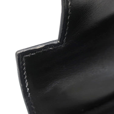 エルメス HERMES ケリー32 外縫い ブラック ボックスカーフ ハンドバッグ ゴールド金具 黒 ※ストラップ欠品