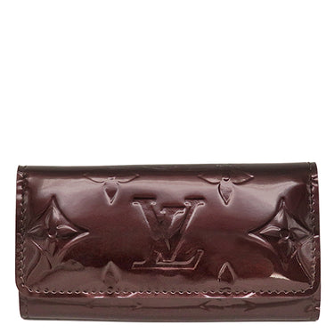 ルイヴィトン LOUIS VUITTON ミュルティクレ 4 M93517 アマラント モノグラムヴェルニ キーケース ゴールド金具 4連 4本 イニシャル刻印有り