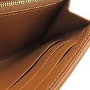 ルイヴィトン LOUIS VUITTON ポルトフォイユ カプシーヌ M80303 ベージュ×ブラウン キャンバス レザー 長財布 ゴールド金具 茶
