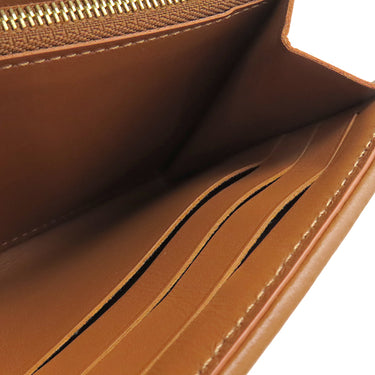 ルイヴィトン LOUIS VUITTON ポルトフォイユ カプシーヌ M80303 ベージュ×ブラウン キャンバス レザー 長財布 ゴールド金具 茶