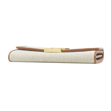 ルイヴィトン LOUIS VUITTON ポルトフォイユ カプシーヌ M80303 ベージュ×ブラウン キャンバス レザー 長財布 ゴールド金具 茶