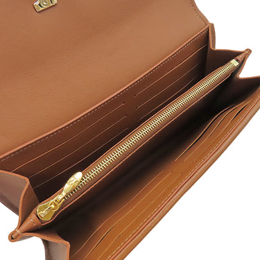 ルイヴィトン LOUIS VUITTON ポルトフォイユ カプシーヌ M80303 ベージュ×ブラウン キャンバス レザー 長財布 ゴールド金具 茶
