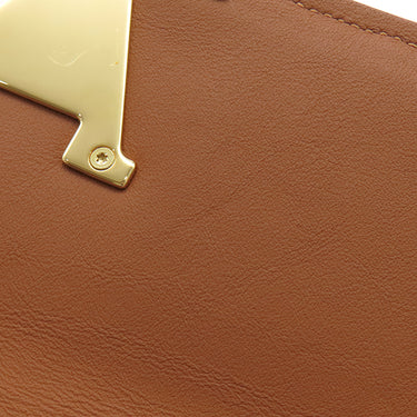 ルイヴィトン LOUIS VUITTON ポルトフォイユ カプシーヌ M80303 ベージュ×ブラウン キャンバス レザー 長財布 ゴールド金具 茶