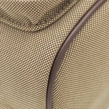 プラダ PRADA ロゴ ジャガード バケットバッグ 1BH038 ベージュ×ブラウン キャンバス レザー 2WAYバッグ ゴールド金具 ハンドバッグ ショルダーバッグ