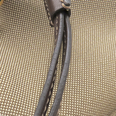プラダ PRADA ロゴ ジャガード バケットバッグ 1BH038 ベージュ×ブラウン キャンバス レザー 2WAYバッグ ゴールド金具 ハンドバッグ ショルダーバッグ