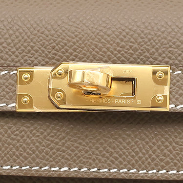 エルメス HERMES ケリー25 外縫い エトゥープ ヴォーエプソン 2WAYバッグ ゴールド金具 新品 未使用 グレージュ ショルダー 2025年製