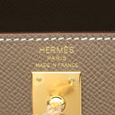 エルメス HERMES ケリー25 外縫い エトゥープ ヴォーエプソン 2WAYバッグ ゴールド金具 新品 未使用 グレージュ ショルダー 2025年製
