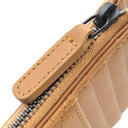シャネル Chanel ココマーク マトラッセ フラグメントケース ダークベージュ カーフ カードケース ブラック金具 コインケース