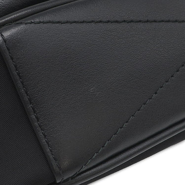 バーバリー BURBERRY コーディネートプリント クロスボディバッグ 8064865 ブラック ナイロン レザー ショルダーバッグ シルバー金具 黒 白 ロゴ