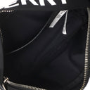 バーバリー BURBERRY コーディネートプリント クロスボディバッグ 8064865 ブラック ナイロン レザー ショルダーバッグ シルバー金具 黒 白 ロゴ