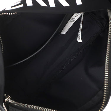 バーバリー BURBERRY コーディネートプリント クロスボディバッグ 8064865 ブラック ナイロン レザー ショルダーバッグ シルバー金具 黒 白 ロゴ