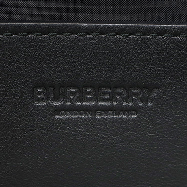 バーバリー BURBERRY コーディネートプリント クロスボディバッグ 8064865 ブラック ナイロン レザー ショルダーバッグ シルバー金具 黒 白 ロゴ