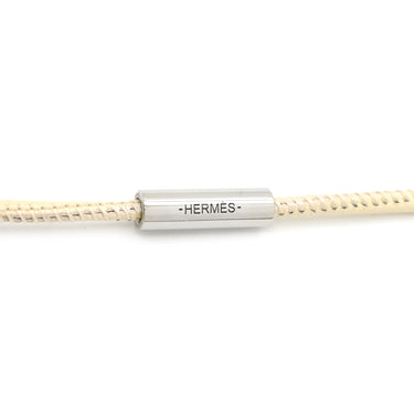 エルメス HERMES Hエキップ アシジュレ バッファローホーン レザー ラッカー ネックレス シルバー金具 バッファローホーン ラッカー 黄 白 茶 マルチカラー