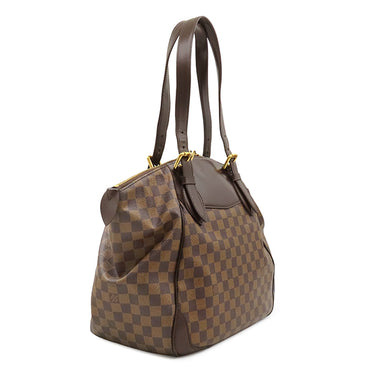 ルイヴィトン LOUIS VUITTON ヴェローナ GM N41117 ダミエエベヌ ダミエキャンバス ハンドバッグ ゴールド金具 茶 鍵・パドロック欠品