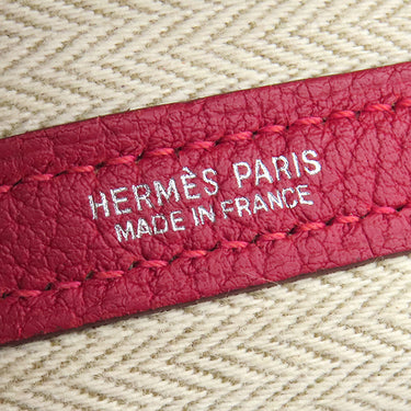 エルメス HERMES ガーデンパーティーTPM ルージュピマン ネゴンダ トートバッグ シルバー金具 赤 オールレザー