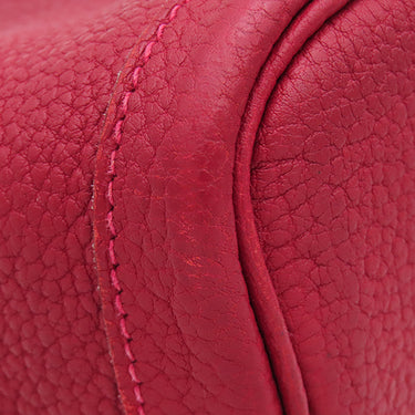 エルメス HERMES ガーデンパーティーTPM ルージュピマン ネゴンダ トートバッグ シルバー金具 赤 オールレザー