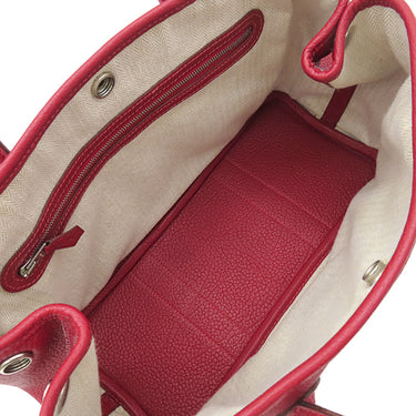 エルメス HERMES ガーデンパーティーTPM ルージュピマン ネゴンダ トートバッグ シルバー金具 赤 オールレザー