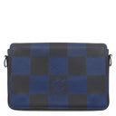 ルイヴィトン LOUIS VUITTON ステュディオ メッセンジャー N50037 マリーン レザー ショルダーバッグ シルバー金具 黒 青