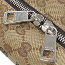 グッチ GUCCI スクエア バックパック 630914 ベージュ×ブラウン GGキャンバス レザー リュック・デイパック ゴールド金具 茶 アウトレット品
