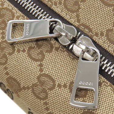グッチ GUCCI スクエア バックパック 630914 ベージュ×ブラウン GGキャンバス レザー リュック・デイパック ゴールド金具 茶 アウトレット品